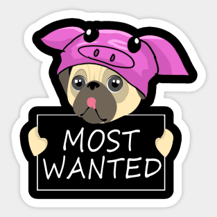 Best Novelty Gift Idea with Quote for Pug Lovers Sticker